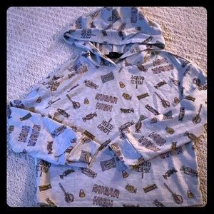 Girls size M 7/8 grey candy hoodie